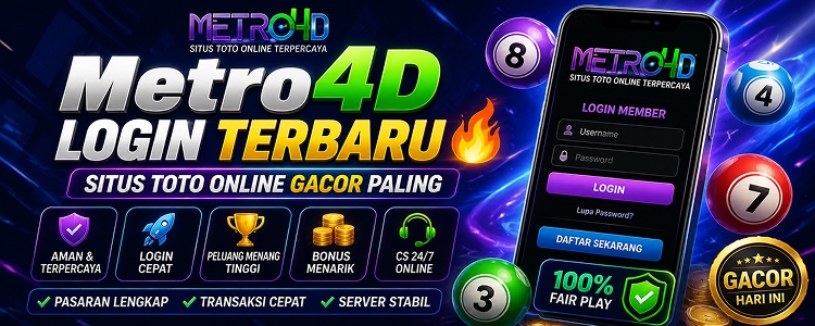 Banner Metro4D Login Terbaru